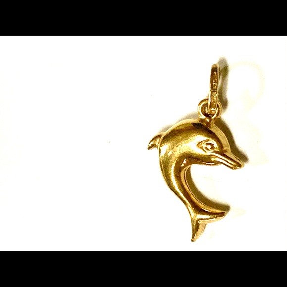18K Gold Dolphin Stamped Pendant Stamped 750 - Picture 5 of 7